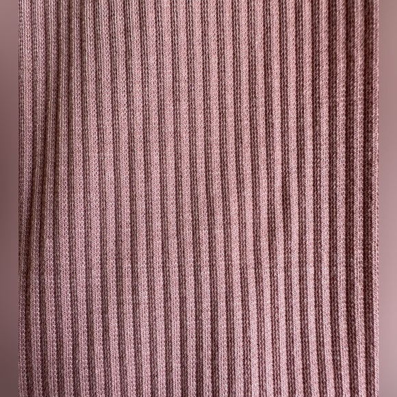 NWT Grace + Emma Mauve/Light Pink Mesh Sleeve Ribbed Top Long Sleeve Medium - Picture 5 of 9
